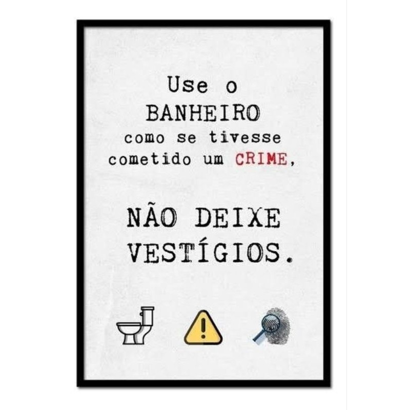 Placa de aviso para Banheiro