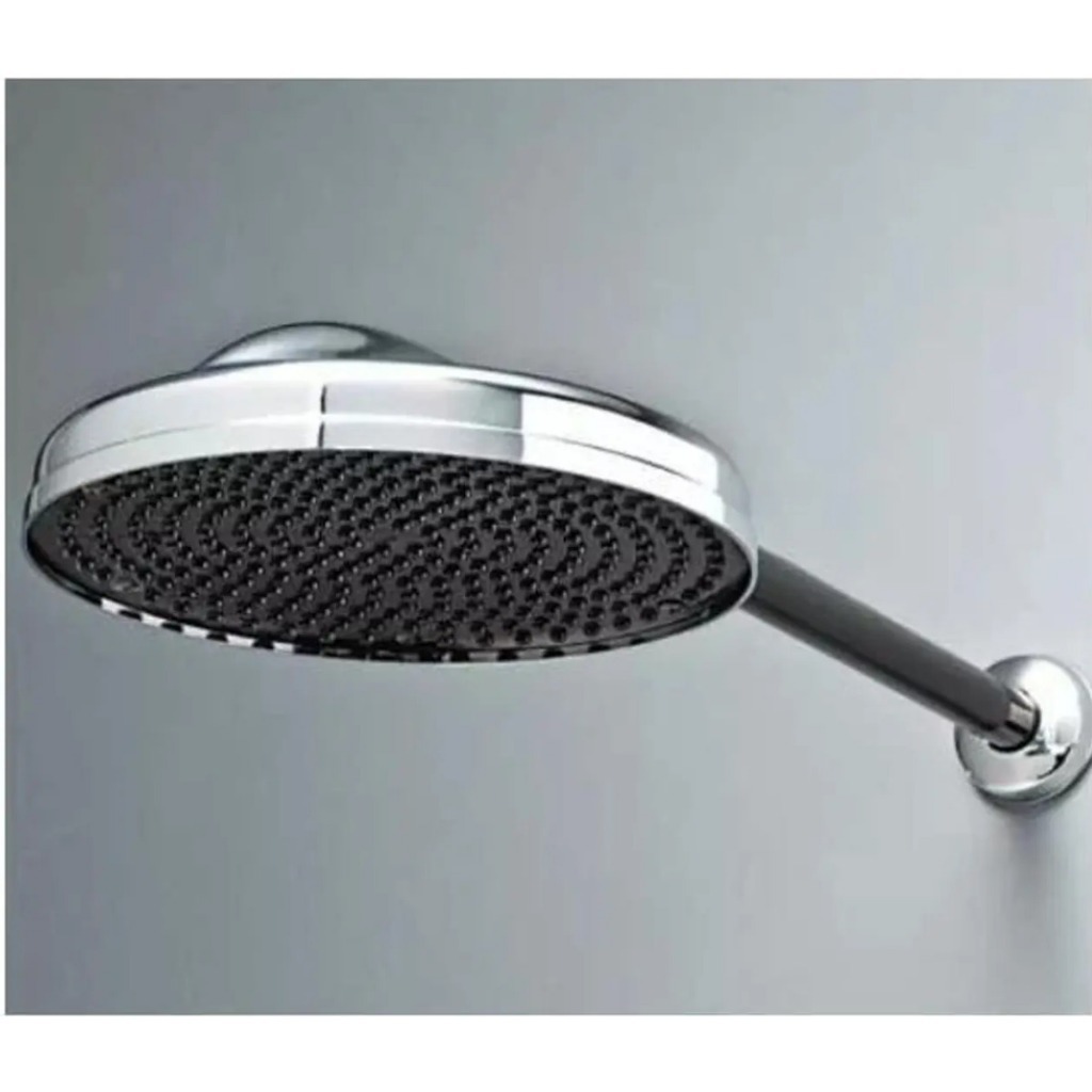 Ducha Piscina Vale Maxi 225mm 10'' Branca, Preta e Cromada - VALEPLAST