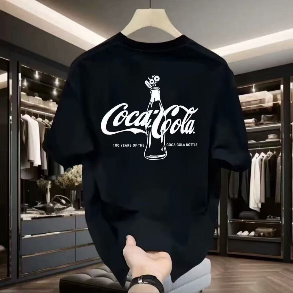 Camiseta 100% algodão de alta qualidade tema CocaCola estilo retrô clássico, mesmo estilo para homens e mulheres UNISSEX
