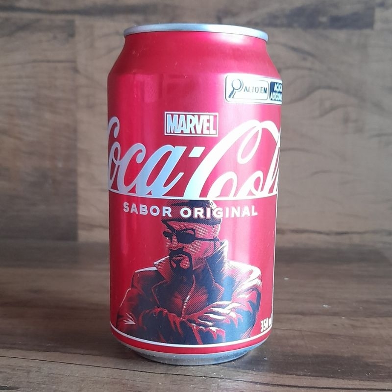 Lata CocaCola Marvel 350ml (Nick Fury) Lacrada