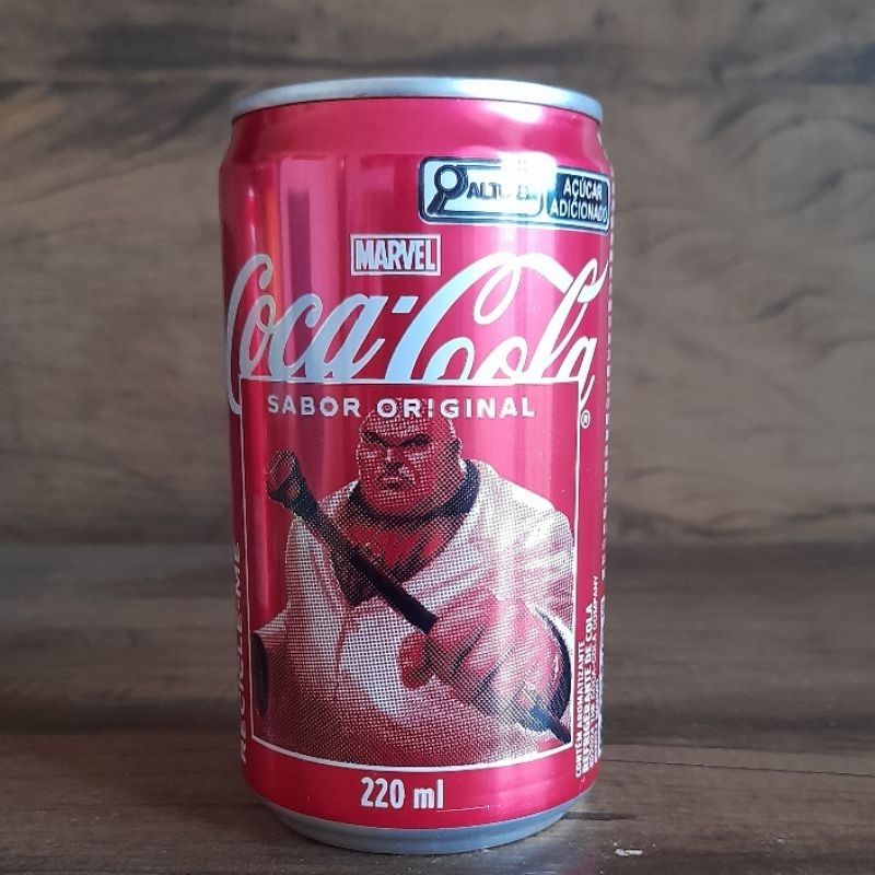 Lata CocaCola Marvel 220ml (Rei do Crime) Lacrada