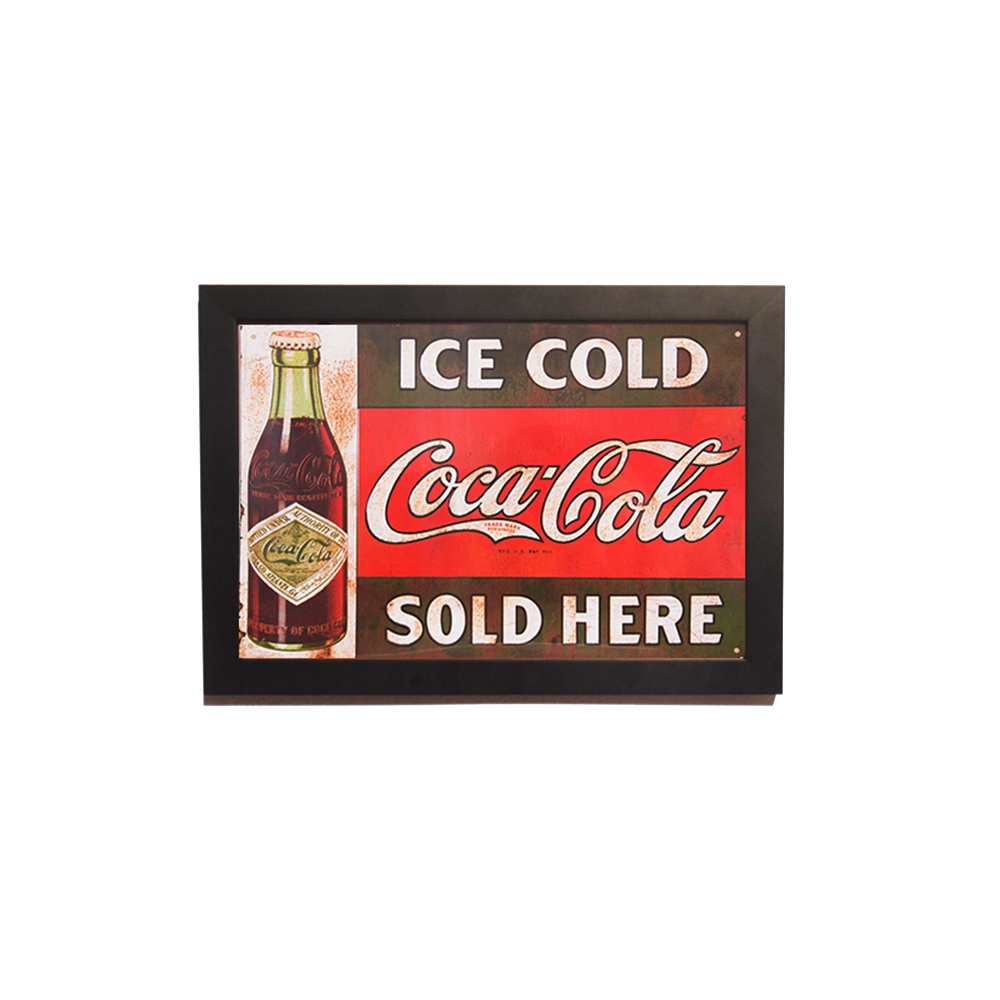 Cocacola Antigo Pôster Quadro Retro Geek Art Pop C.moldura