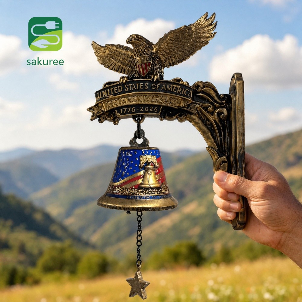 Eagle Desgin Wall Mount Bell Decor 4 De Julho Para Colecionadores E Patrióticos