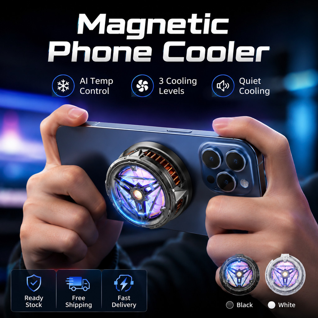 Refrigerador Magnético De Telefone Com Resfriamento Semicondutor E 3 Níveis De Para Jogos Móveis Transmissão Ao Vivo