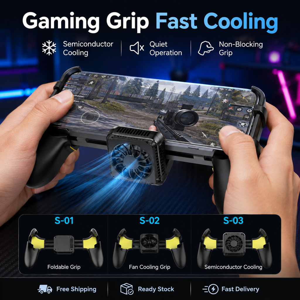 Punho Para Jogos De Telefone Com Resfriamento Semicondutor E Clipe Ajustável Móveis