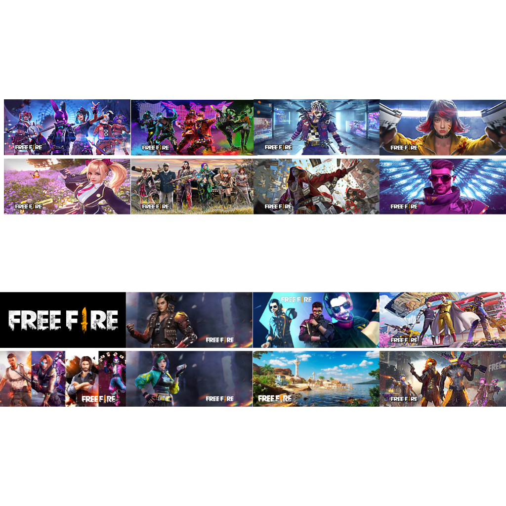 Kit 32 Estampas Prontas Free Fire Pack 3 Jogo Mobile Celular