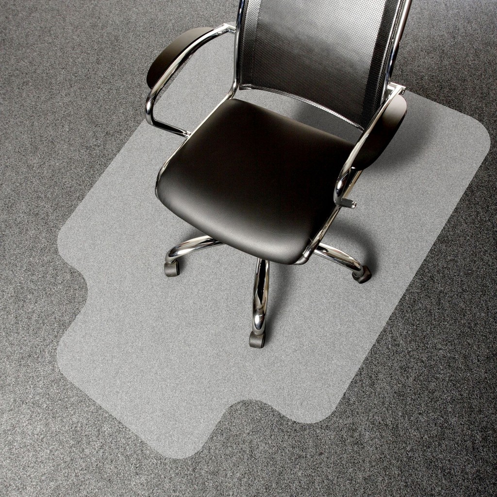 Protetor de Piso 85cm x 120cm Flexí­vel  Transparente Antiderrapante Protepiso Para Cadeira Escritorio Kapazi