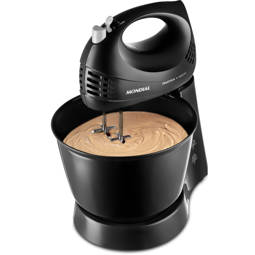 BATEDEIRA MONDIAL B44B 1 TIGELA 3 VEL 400W 127V PRETO