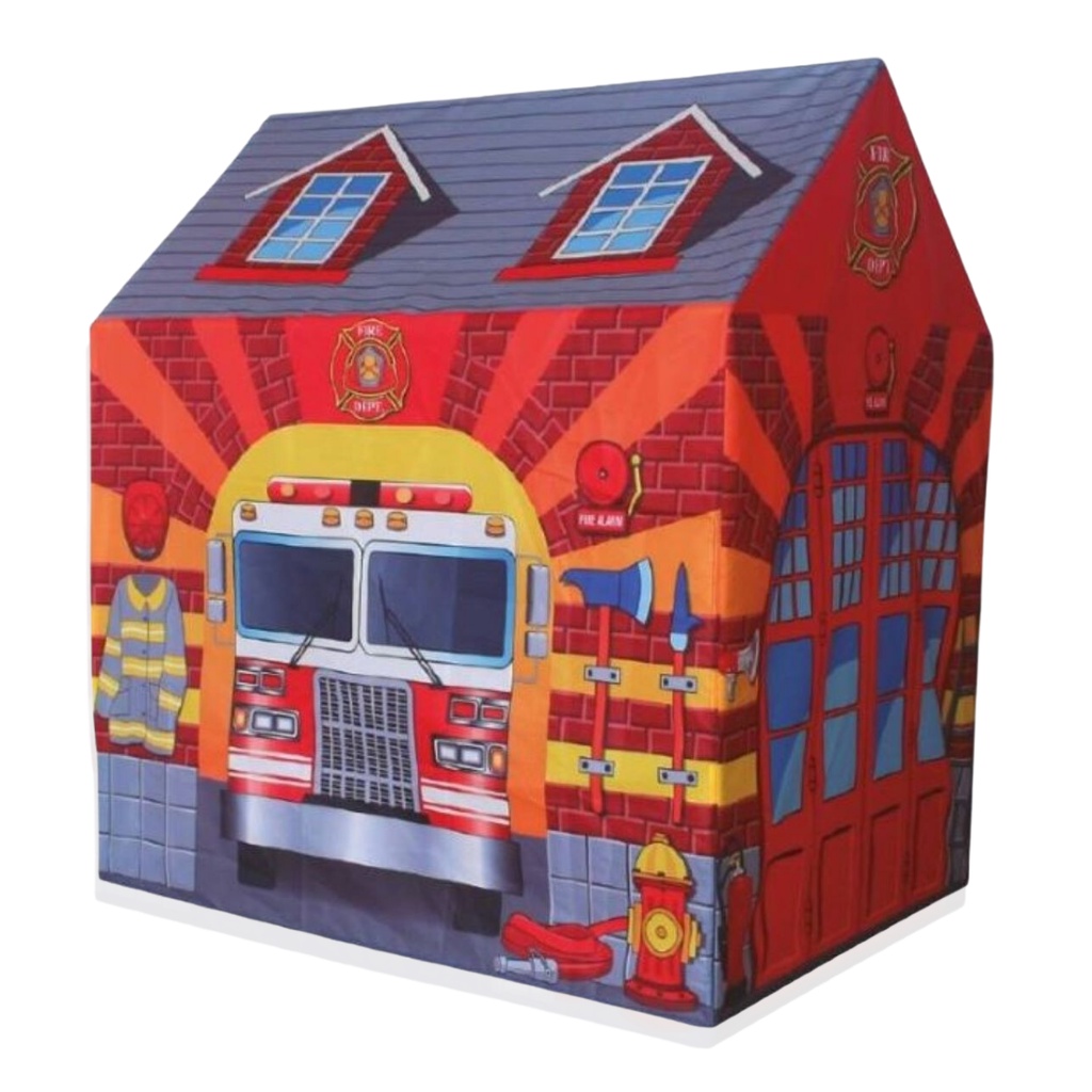 Barraca Tenda Infantil Cabana Fácil de Montar Bombeiro Playground Cabana Grande