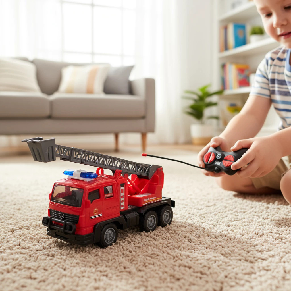 Brinquedo Caminhao Bombeiro Controle Remoto Vermelho Resgate Infantil Veiculo Presente