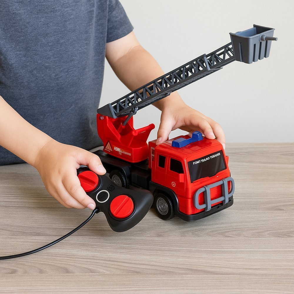 Brinquedo Caminhao Bombeiro Controle Remoto Vermelho Resgate Infantil Veiculo Presente