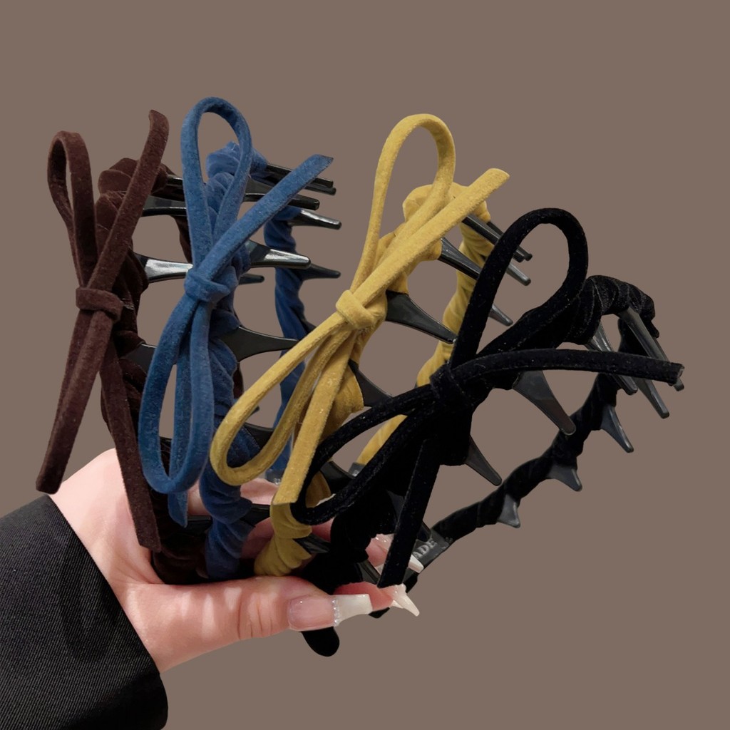 Estilo coreano reunindo crânio alto Retro onda arco bandana temperamento high-End Anti-deslizamento pressão Hairpin band