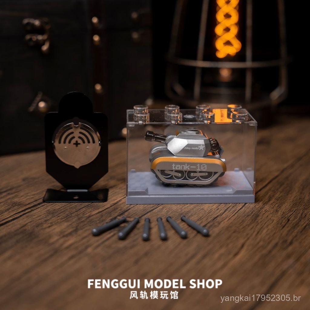Brinquedo Mini Tanque EDC Lançável de Liga de Descompressão para Meninos, Modelo de Veículo Militar de Guerra para Mesa,