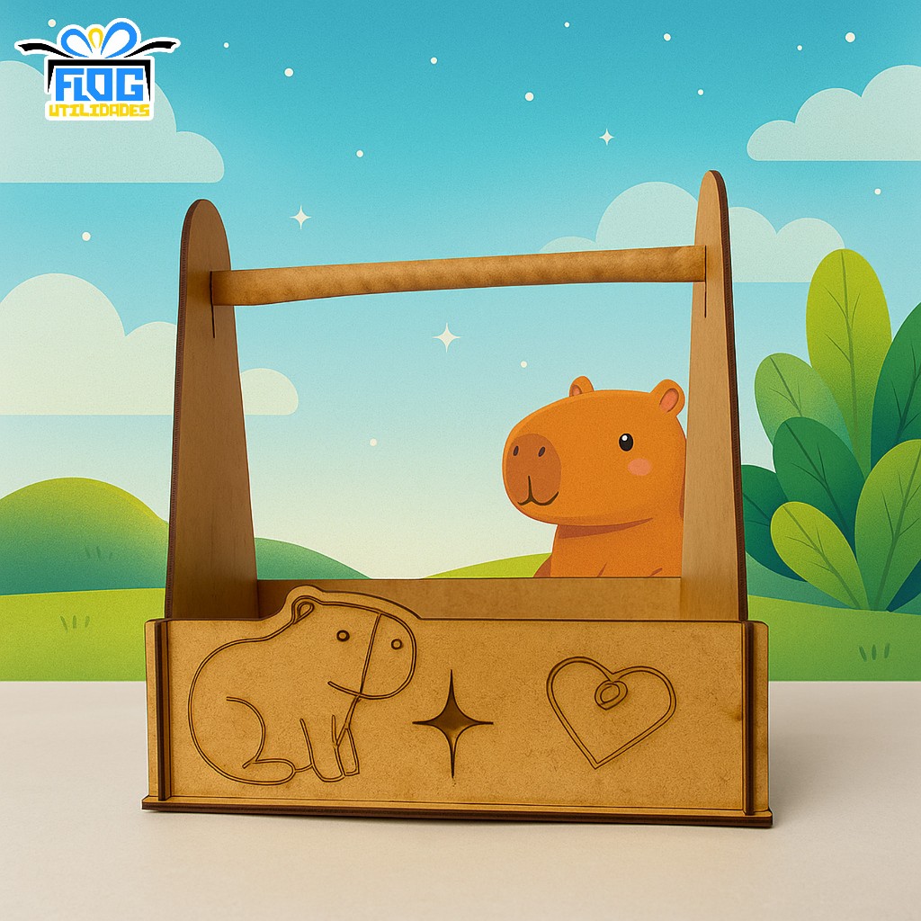 Kit Unidades Caixas De Ferramentas / Porta Canetas Touch CAPIVARA Lembrancinhas em MDF / DIA DAS CRIANÇAS