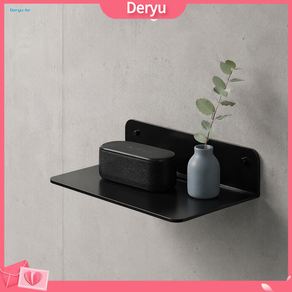 Wall Mount Shelf Acrylic Floating Shelves for 2pcs Small L-shaped Hanging Storage with Adhesive Screw Perfect for Speake