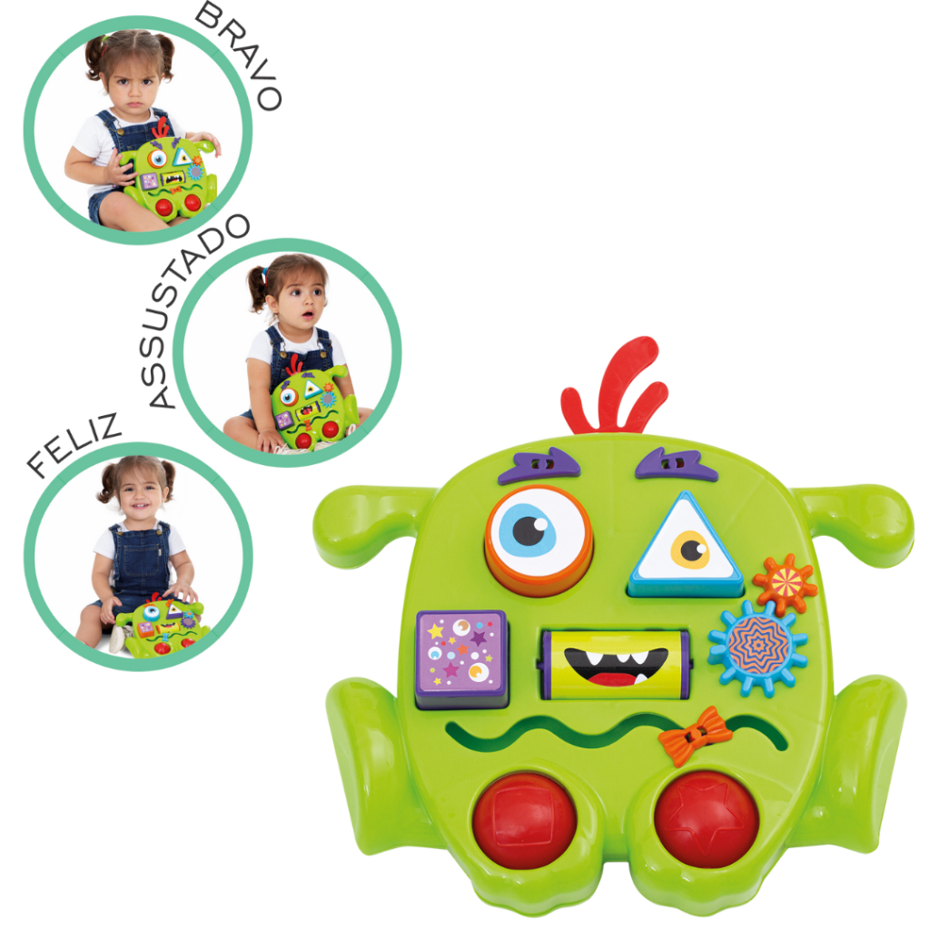 Brinquedo Educativo Interativo Infantil Humor Didático Baby Monster +12m