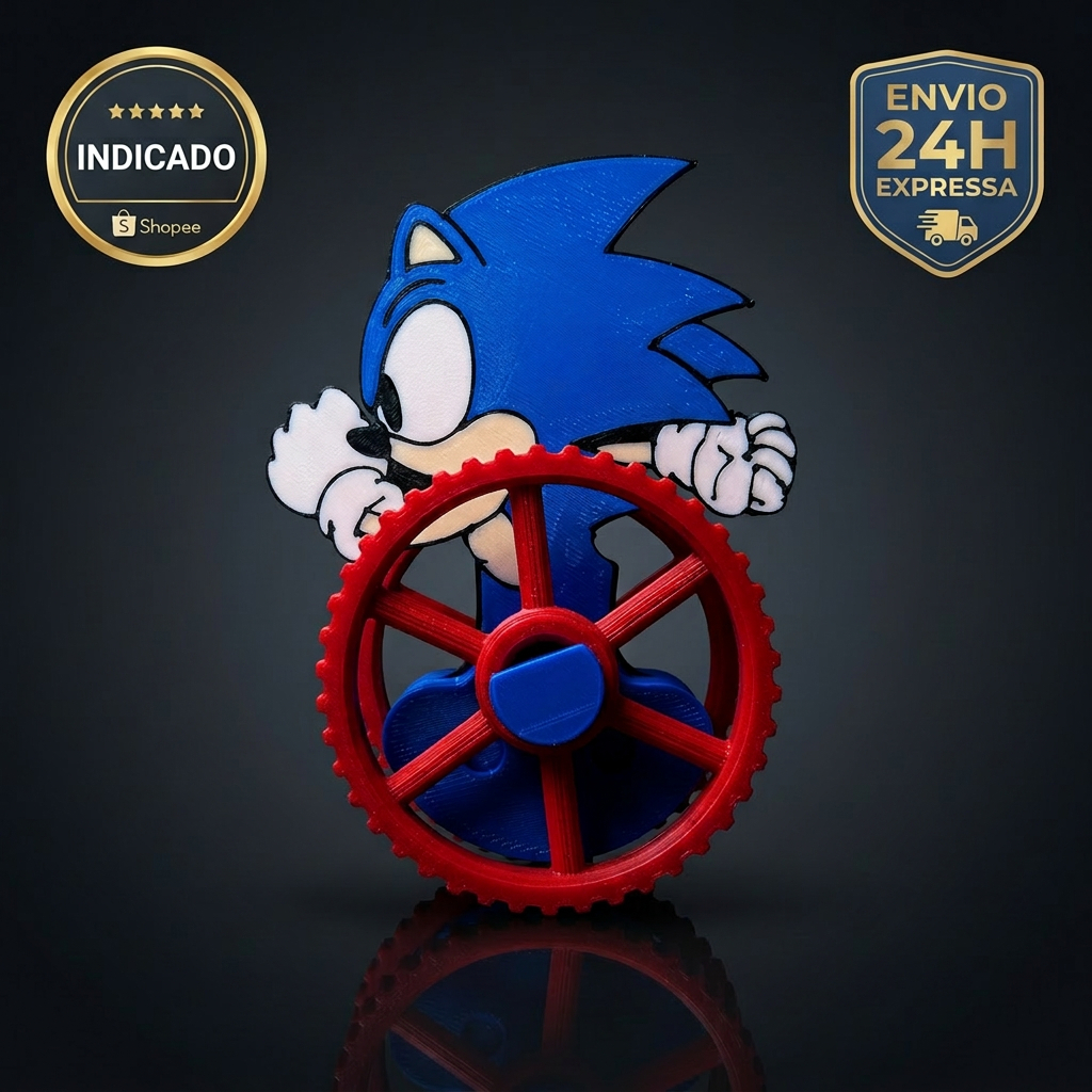 Brinquedo Sonic Equilibrista Gira 360° Não Cai Infantil Interativo Educativo Presente Meninos Diversão Brinquedo