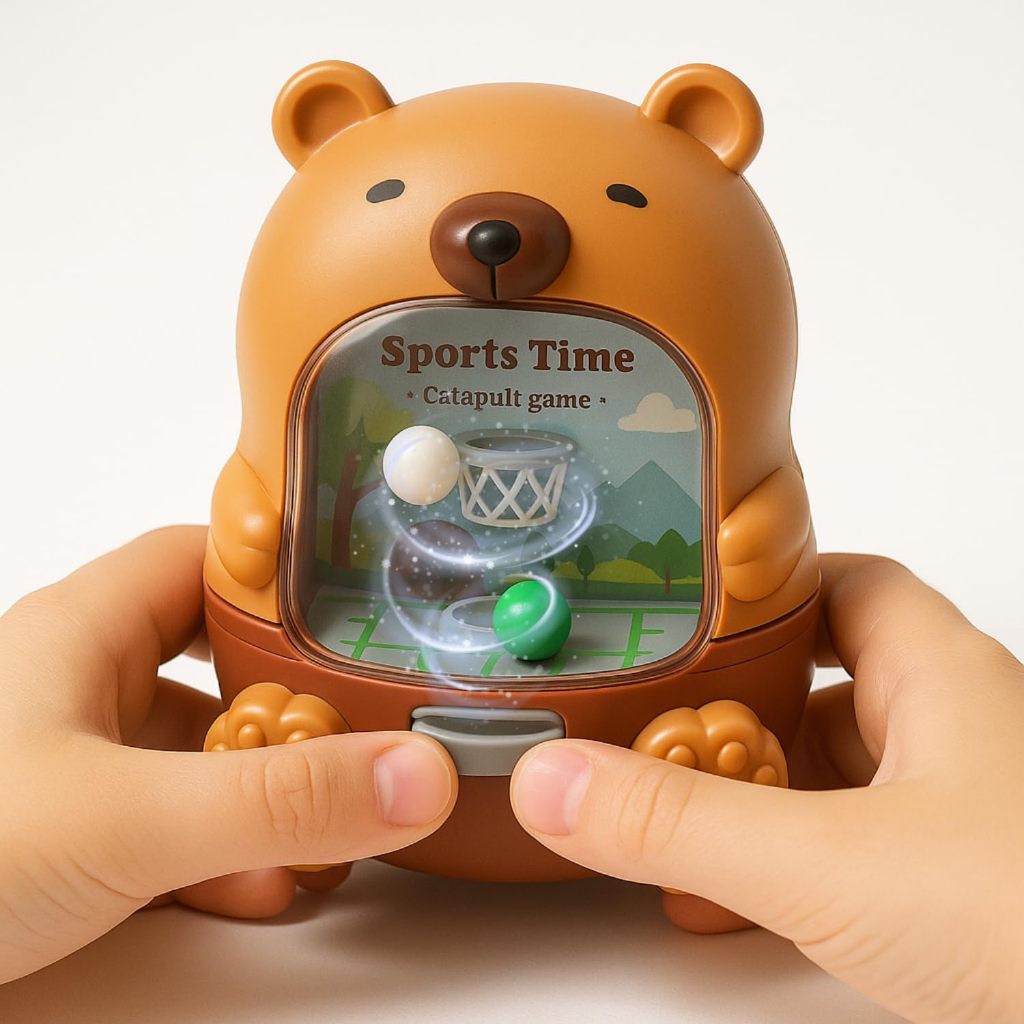 Mini Game Infantil Interativo Portátil | Capivara Basquete ou Pintinho Gol | Brinquedo Educativo