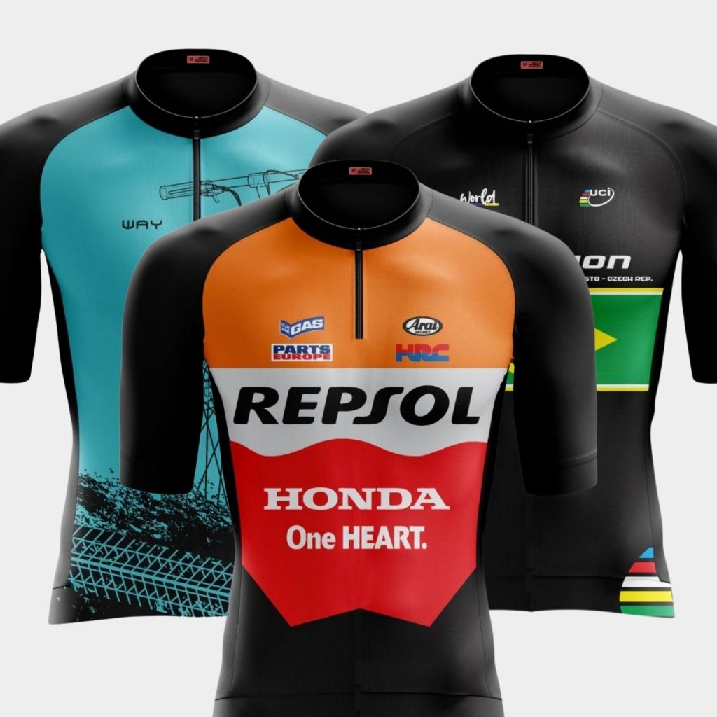 Camisa Masculina Ciclista Manga Curta Pro Zíper Bicicleta MLB