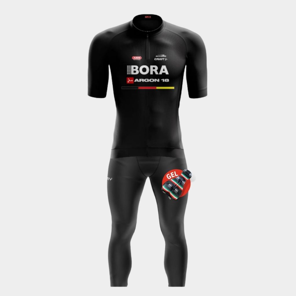 Conjunto Kit Ciclismo Masculino Pedal Bike Camisa Zíper Parcial Calça Forro Gel Acolchoado Mtb