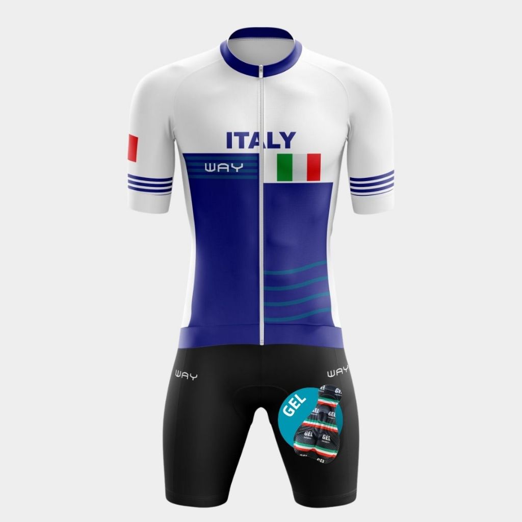 Conjunto De Ciclismo Masculino Pedalar Camiseta Premium Ziper Total e Bermuda Acolchoada