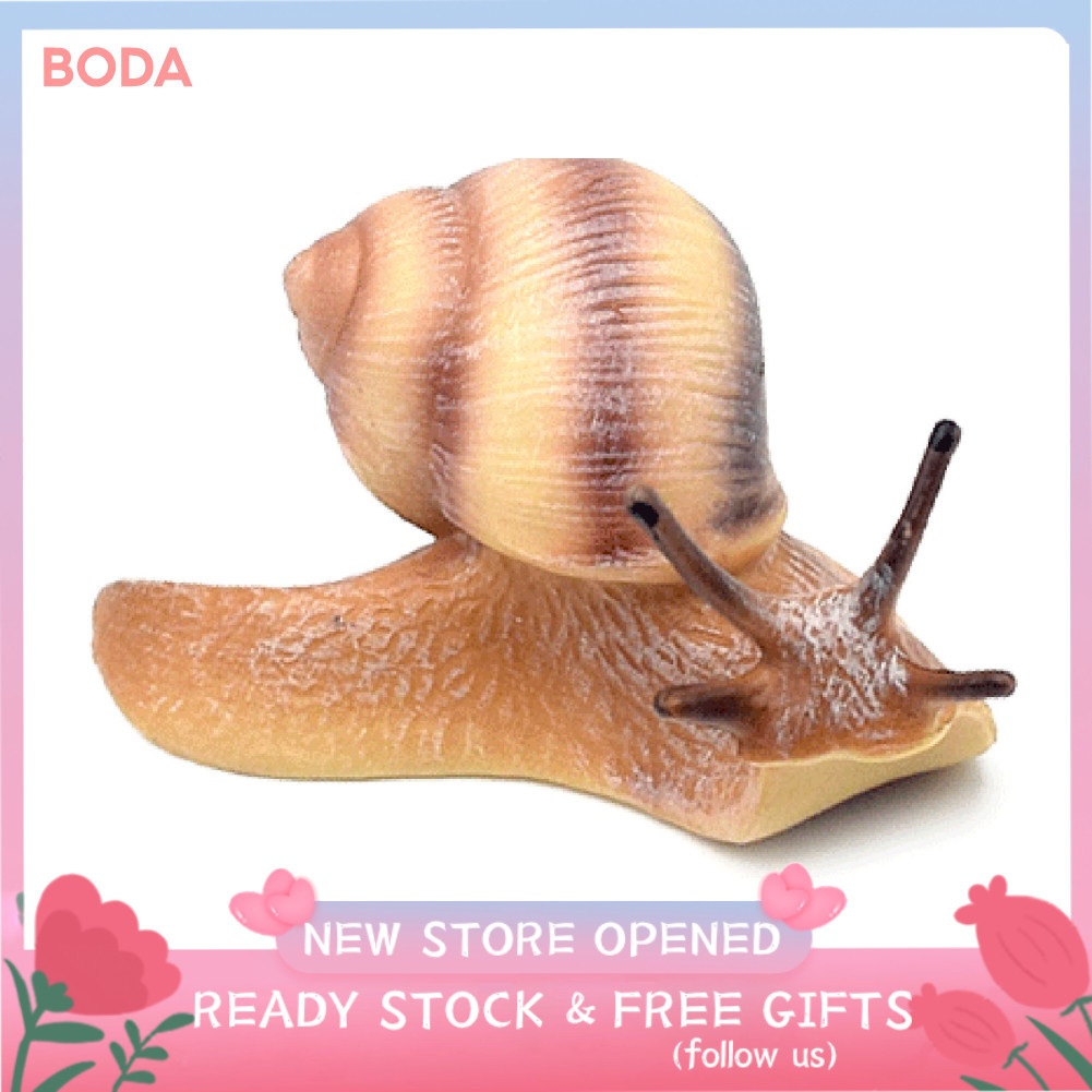 Bodas Modelo de caracol artificial realista brinquedo educacional de PVC para crianças com detalhes intrincados