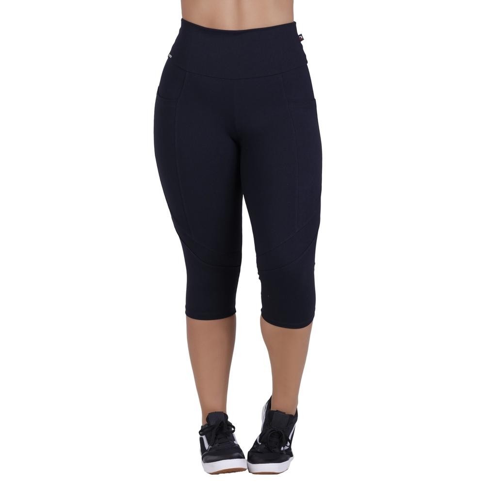 Calça Corsário Capri Feminina Bolso Para Celular Suplex Poliamida Alta Compressão
