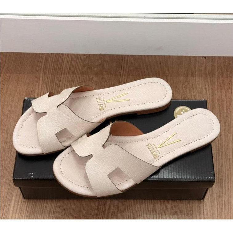 Sandalia Rasteira Feminino Vizzano Tira H Moda Casual -