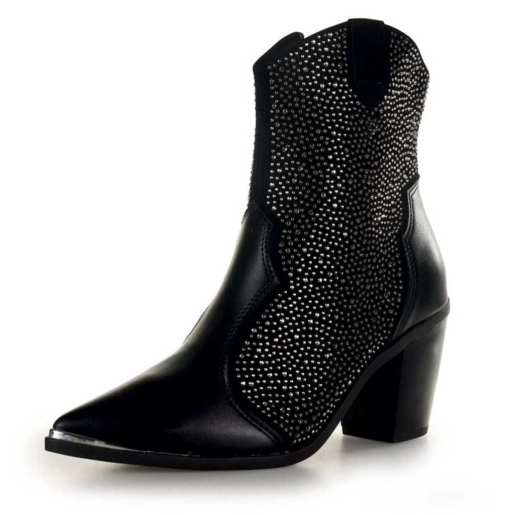 Bota Texana Feminina Com Brilho Estilo Charme Vizzano