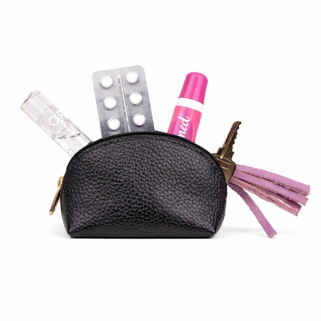 Mini Necessaire Porta-Moedas Artlux 3070 em Couro com Zíper 12x6x7 cm