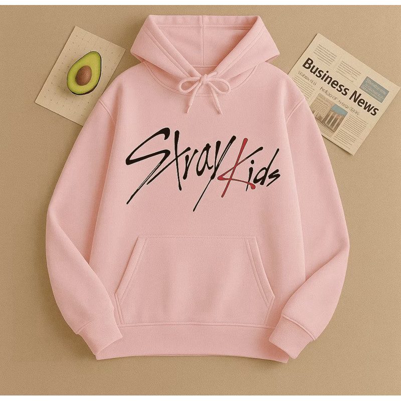 Moletom Canguru Banda Stray Kids Assinatura Escritos Moda K-Pop Unissex Promoção Envio Rápido164