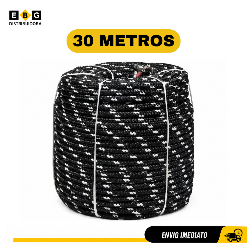 Corda 30 Metros Multiuso Para Amarração De Carga Balanço Brinquedo 8mm