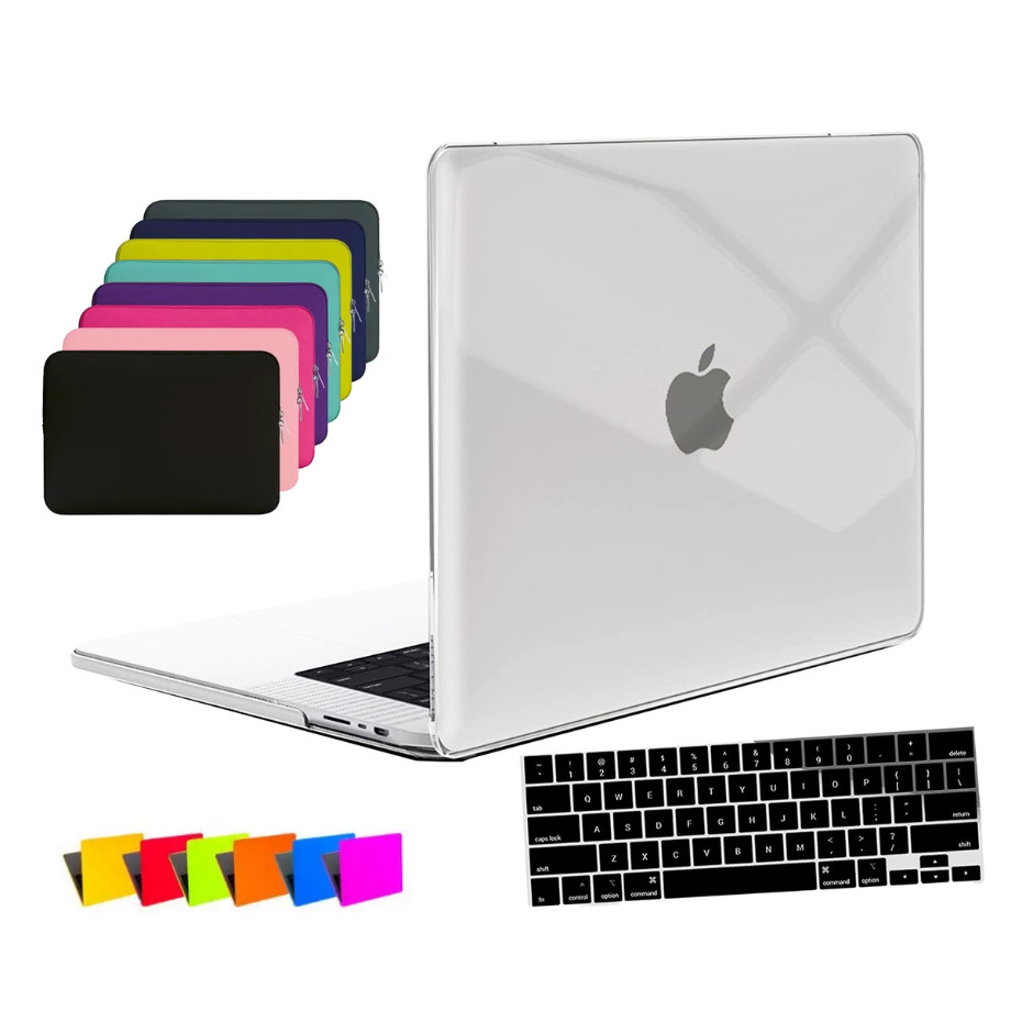 Capa Case Capinha Para Macbook AIR 15 modelos A2941 A3114 A3241 A3448 M2 M3 M4 M5 + Bag Neoprene + Película de Teclado