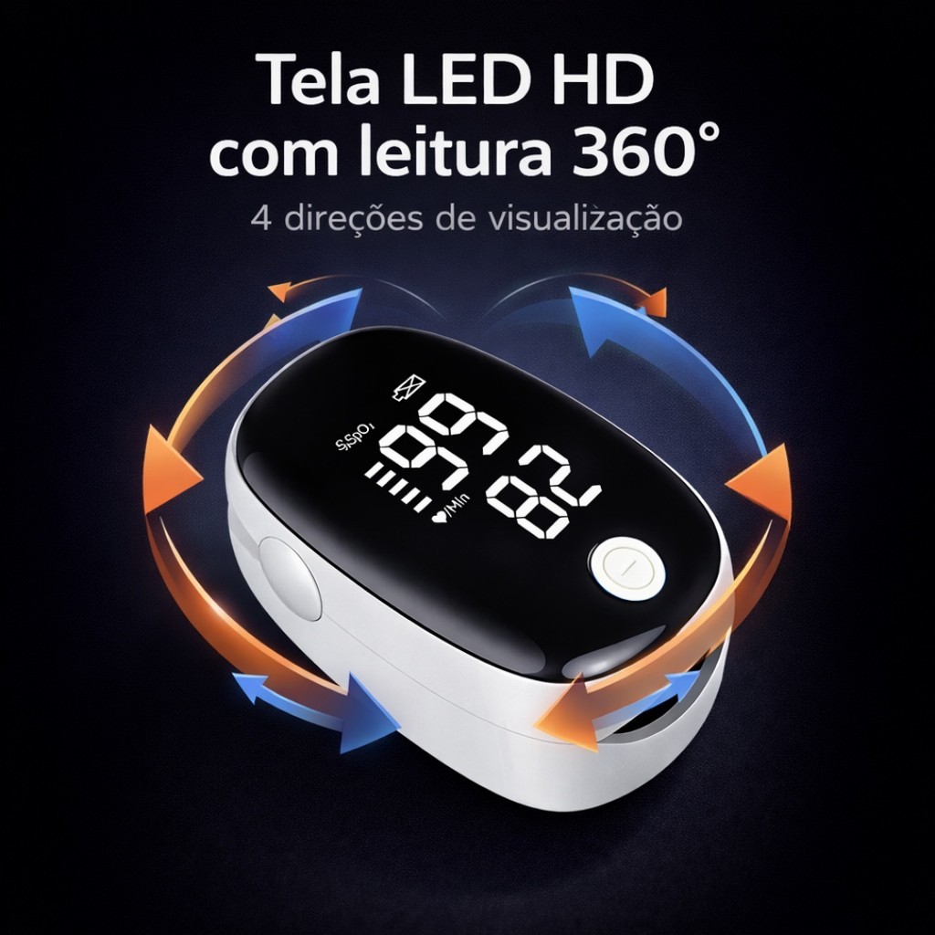Oxímetro de Pulso Digital com Tela OLED