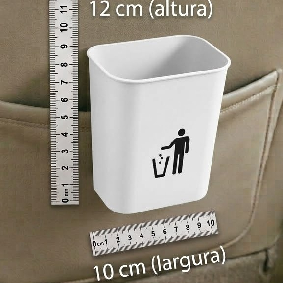 Lixeira Carro Portátil Organizador Veicular Automotivo Bolsa Lixinho Silicone Universal Luxo Premium