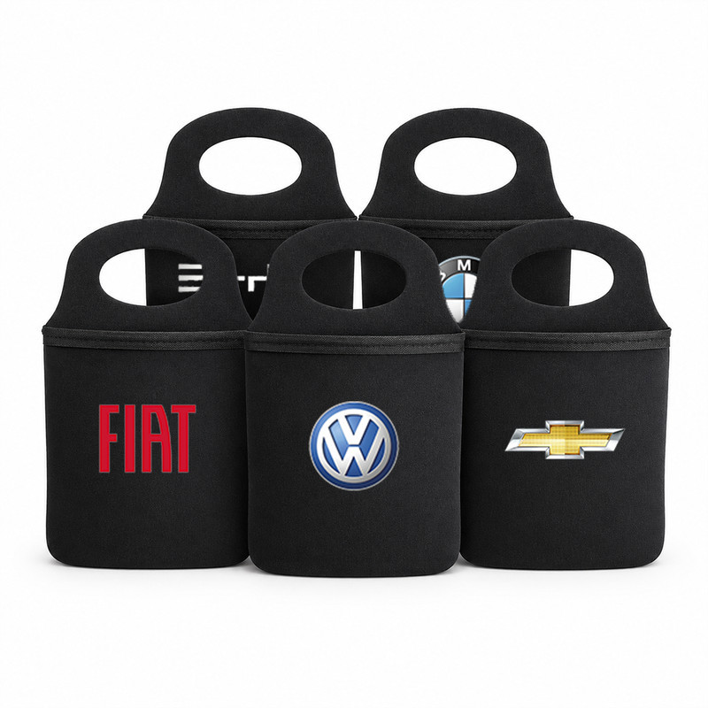 Lixeira Automotiva Universal Neoprene Acolchoada Lixinho Para Carro Com Alça