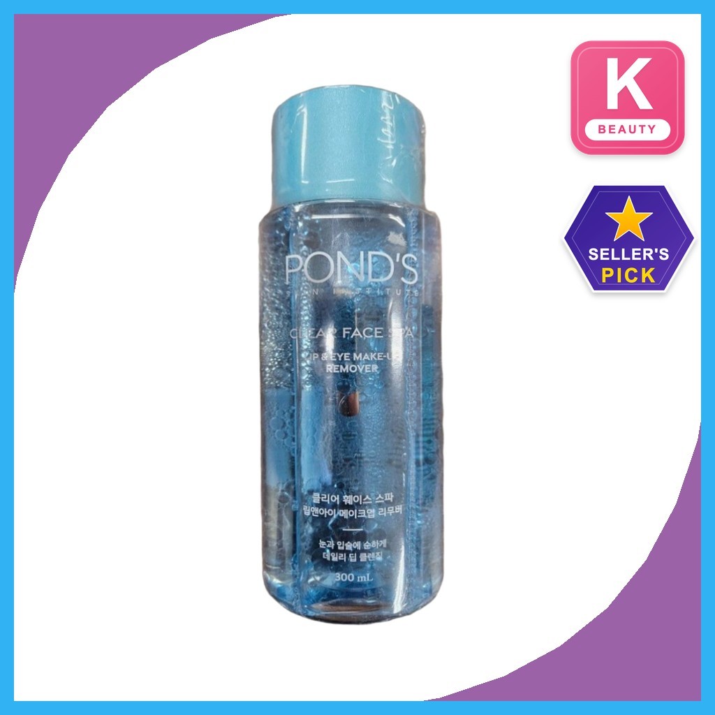 [Pond's] Removedor De Maquiagem Para Lábios E Olhos Clear Face Spa 300ml 1 Unidade/Limpador Facial Coreano/De Ponto Suav