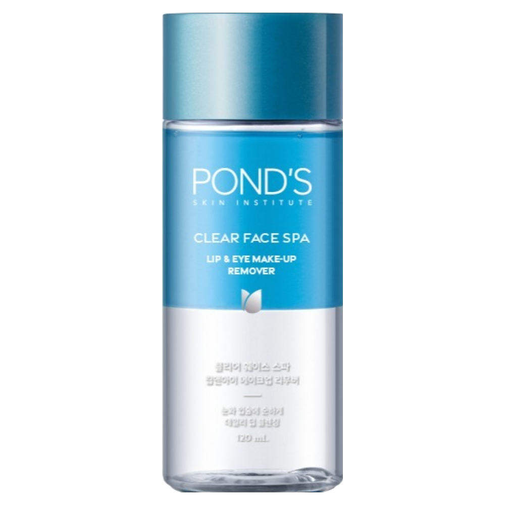 POND'S Clear Face Spa Removedor De Maquiagem Para Lábios E Olhos 120ml À Prova D'água Limpador De Fase Dupla