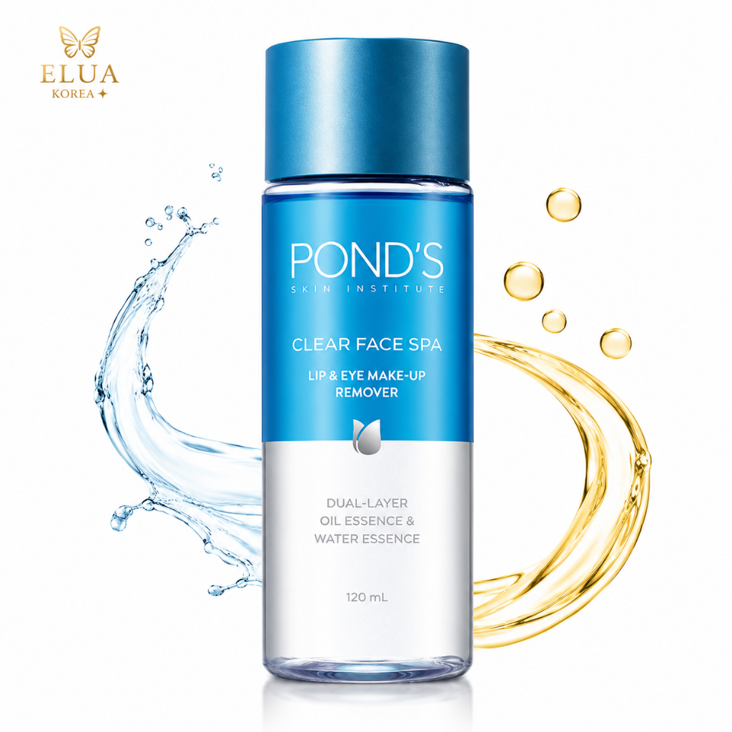 [POND'S] Removedor De Maquiagem Para Lábios E Olhos Clear Face Spa 120ml Limpeza Suave De Camada Dupla