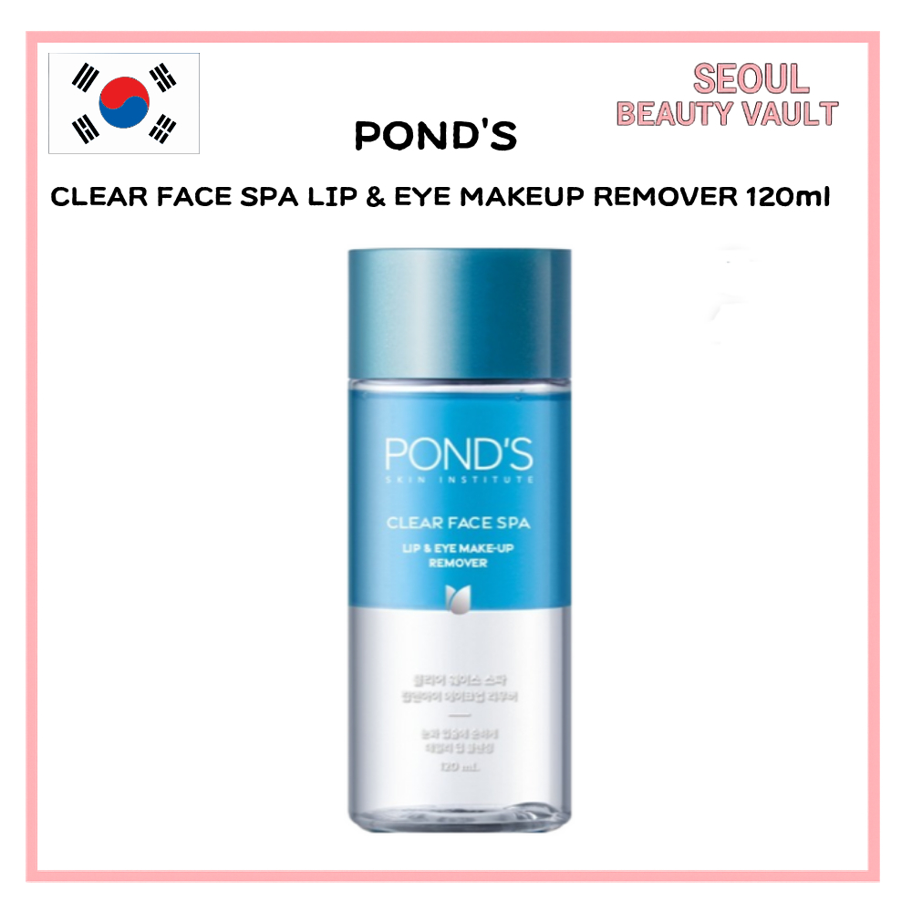 [POND'S] Removedor De Maquiagem Labial E Olhos Clear Face Spa 120ml | Limpador À Prova D'água Beleza Coreana