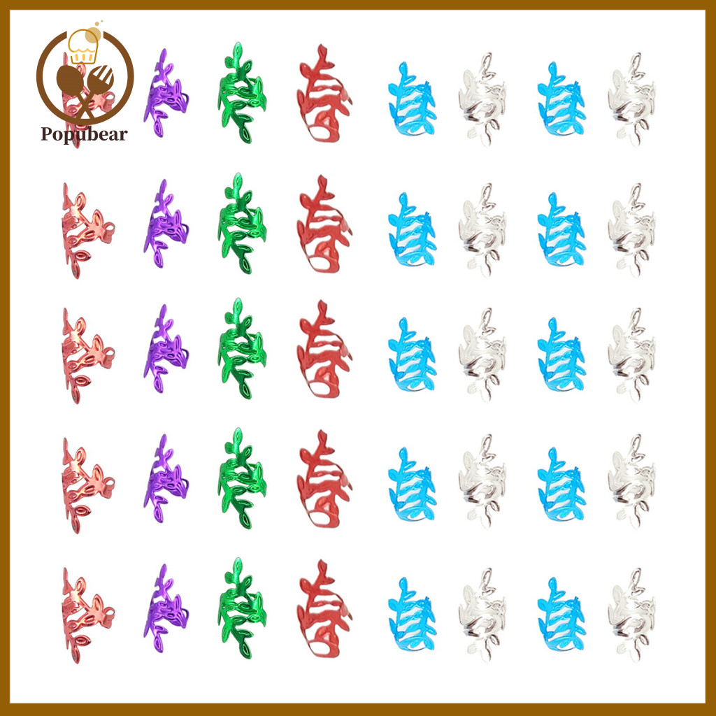 Metal Hair Cuffs Comfortable Jewelry 40pcs Alloy Wheat Ear Clips Set – Easy Clip-on Braid for Multi-strand Braids Styl
