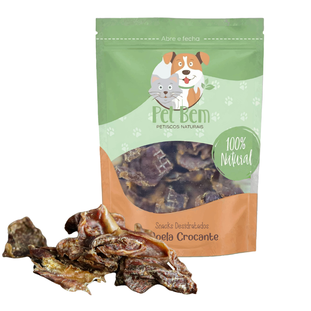 Moela de Frango Crocante Petisco Natural para Cães e Gatos 60gr - Pet Bem