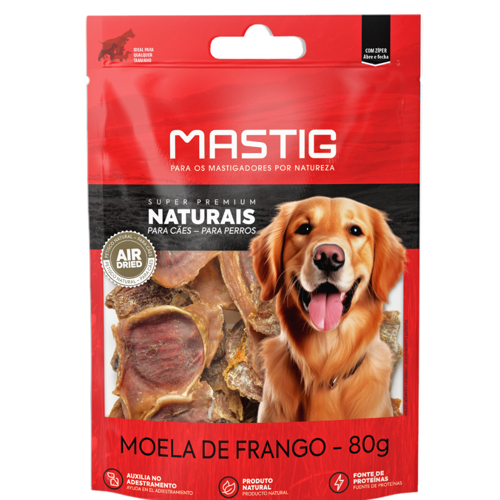 Petisco Moela De Frango Desidratada Petisco Mastig 80g