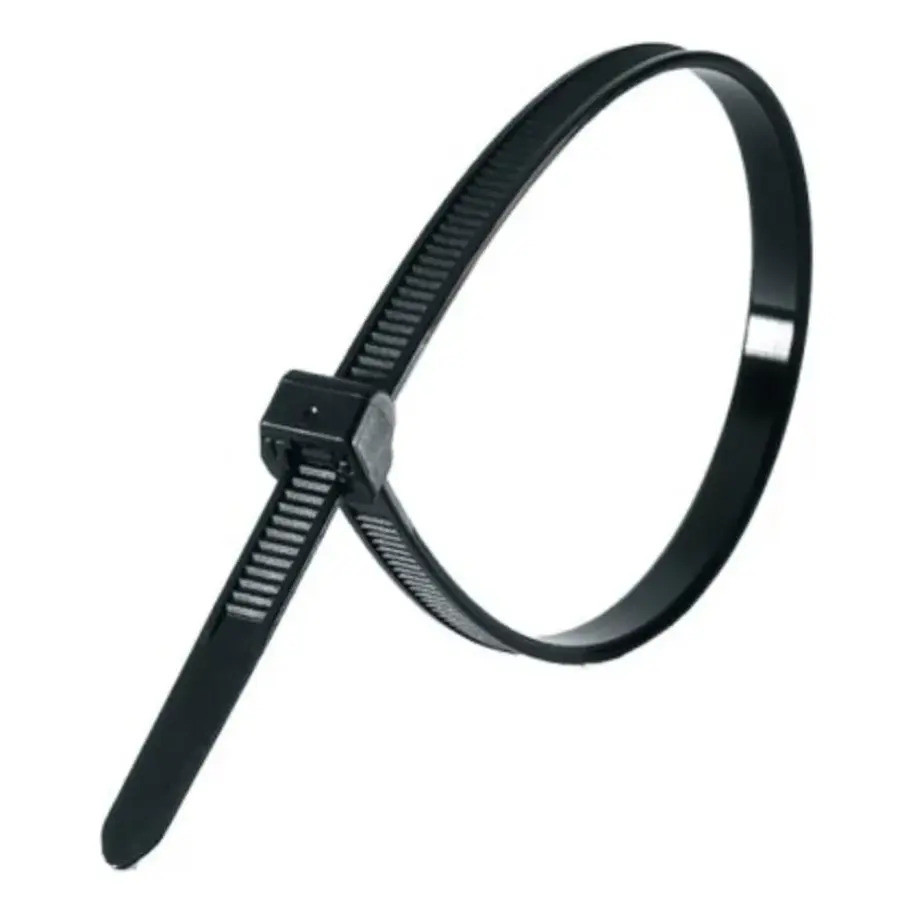 Abraçadeira De Nylon Enforca Gato 100mm x 2,5mm 1000 Peças Cinta Plástica Cabo Fio Preta Branca