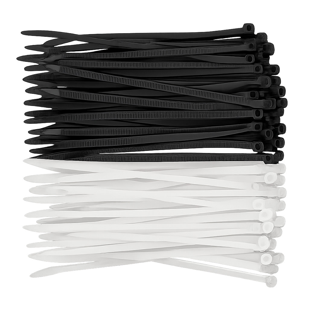 KIT 1000 ABRACADEIRA NYLON 500 PRETA 500 BRANCA 10CM
