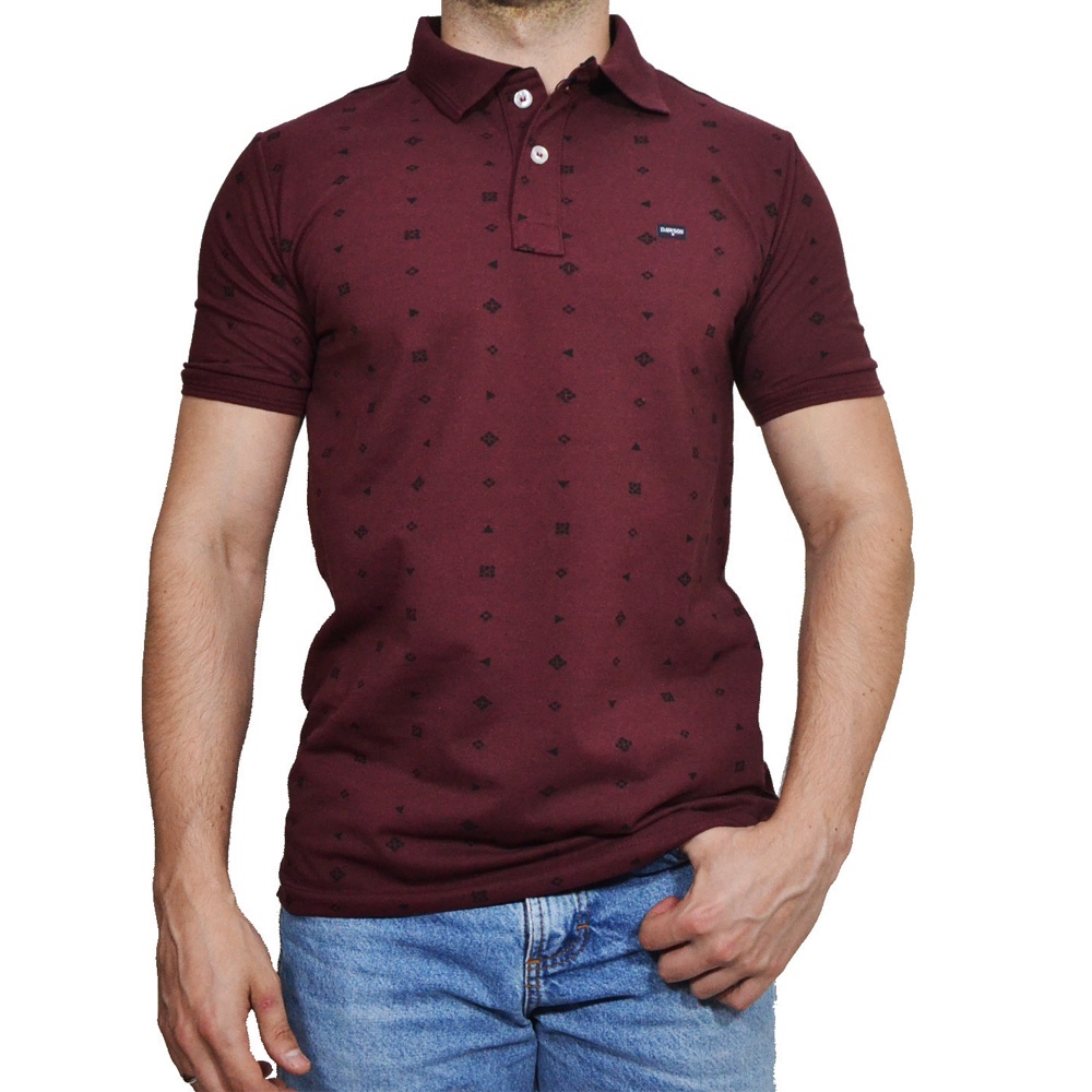 Camiseta Polo Masculina Jacquard Lancamento Dawson
