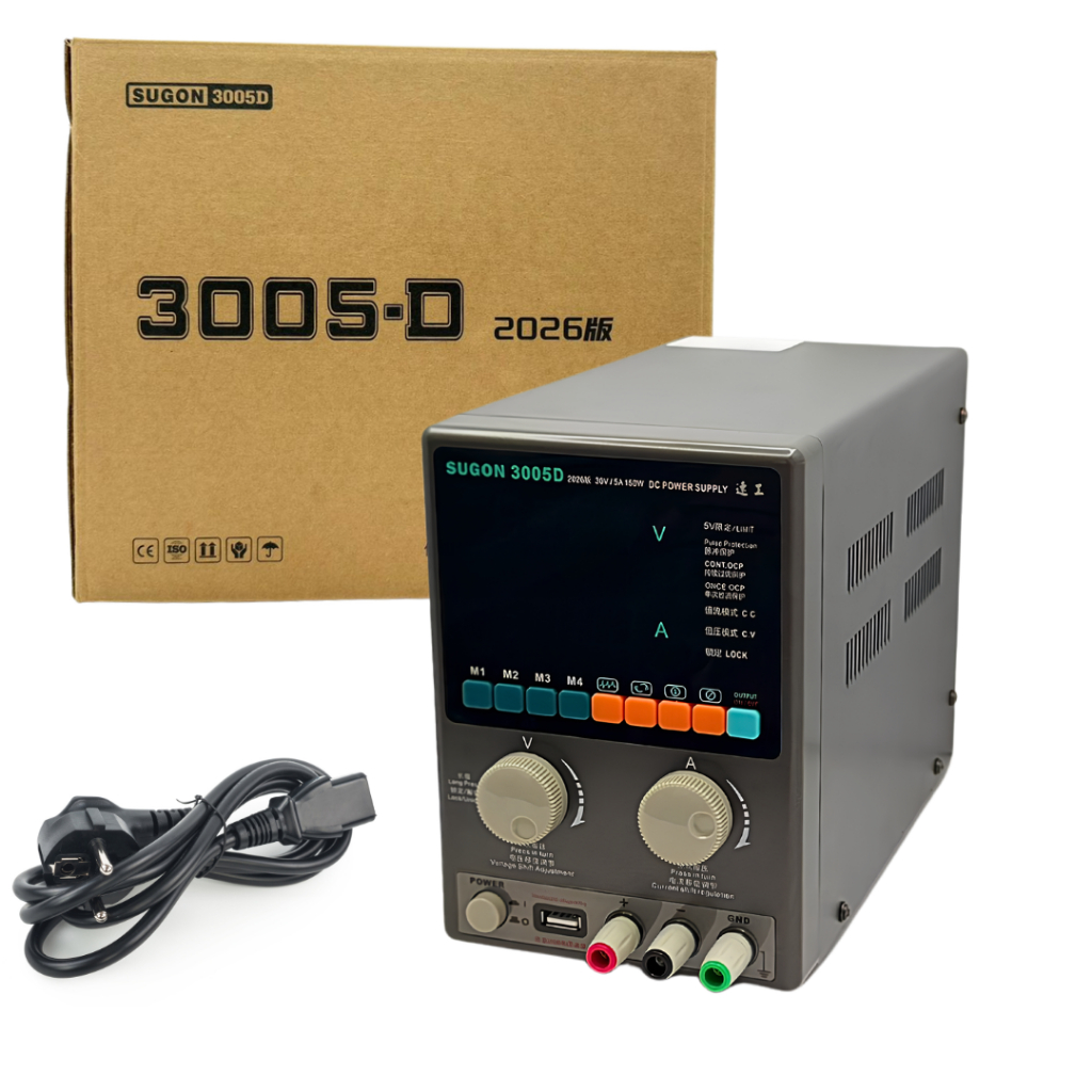 Fonte Bancada 3005d Versão 2026 Sugon  Digital Ajustável 30v 5a  180w