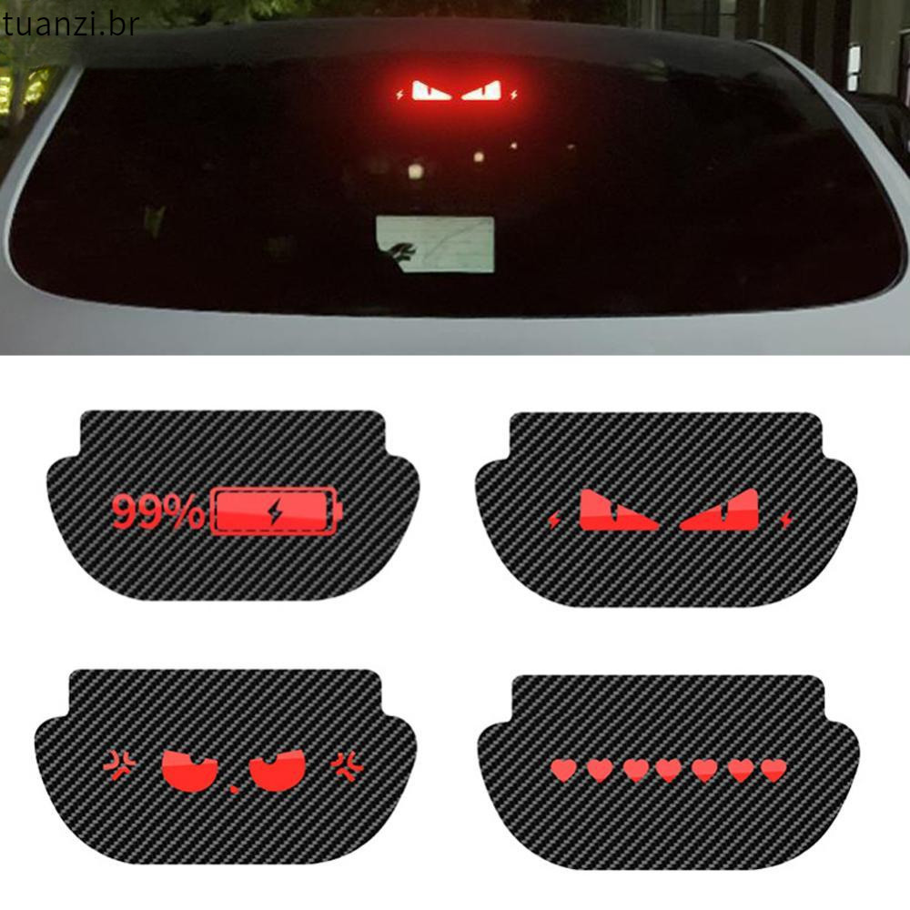 Carro Lâmpada De Freio De Alta Montagem Para Placa De Projeção PVC Soft Decal Top Adesivos Com Emblema De Luz