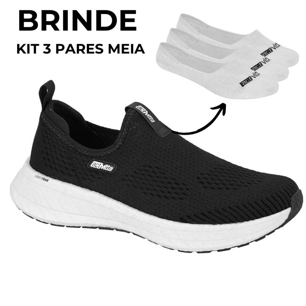Tênis Actvitta Esportivo Feminino Estilo Confortavel Academia Treino Caminhada Brinde Meia