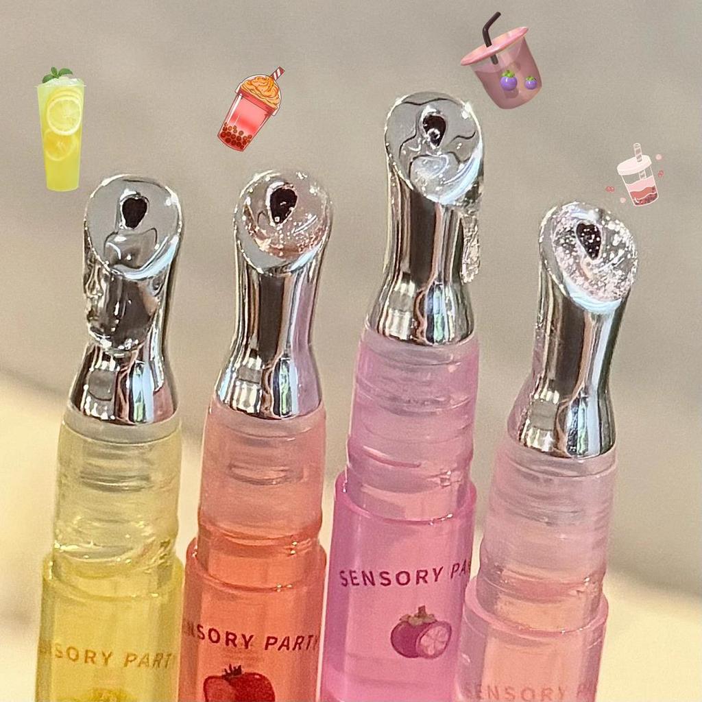 [Oito tipos de fragrâncias] Outono Inverno Lip Iron Essence Lip Gloss Esfoliante Pele Morta Fade Lip Lines Lip Balm Melh